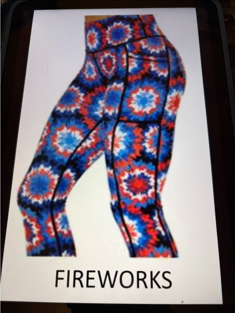 Constantly Varied Gear Fireworks Tie-Dye Leggings — Blue, Red, White